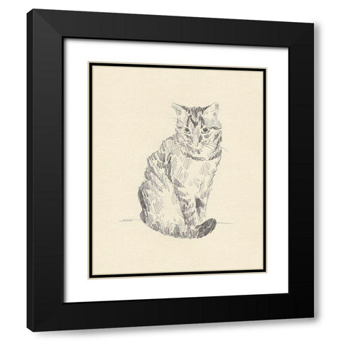 House Cat I Black Modern Wood Framed Art Print with Double Matting by Green, Jacob