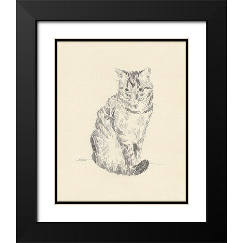 House Cat I Black Modern Wood Framed Art Print with Double Matting by Green, Jacob
