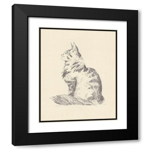 House Cat II Black Modern Wood Framed Art Print with Double Matting by Green, Jacob