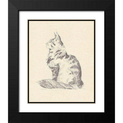 House Cat II Black Modern Wood Framed Art Print with Double Matting by Green, Jacob