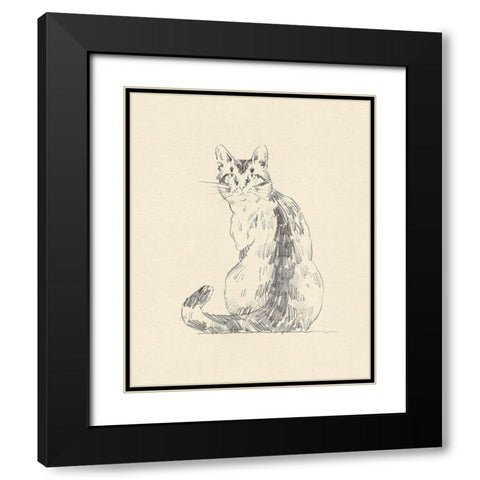House Cat V Black Modern Wood Framed Art Print with Double Matting by Green, Jacob