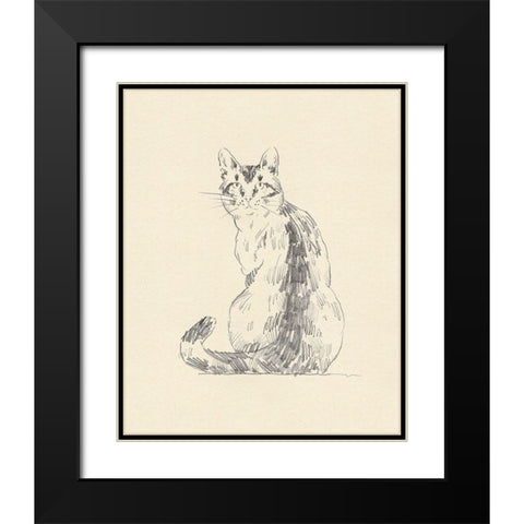 House Cat V Black Modern Wood Framed Art Print with Double Matting by Green, Jacob