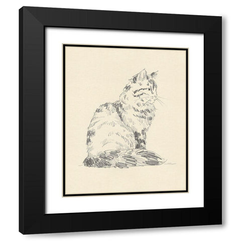 House Cat VI Black Modern Wood Framed Art Print with Double Matting by Green, Jacob