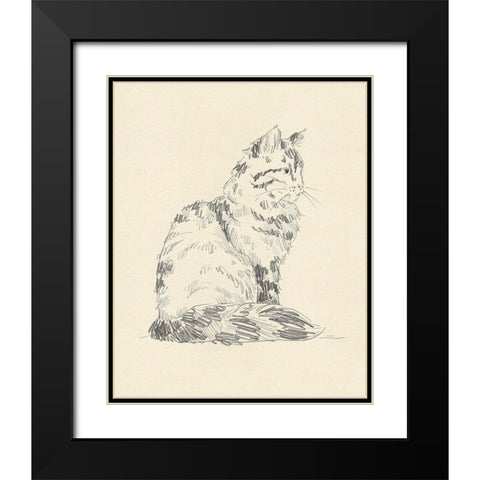 House Cat VI Black Modern Wood Framed Art Print with Double Matting by Green, Jacob