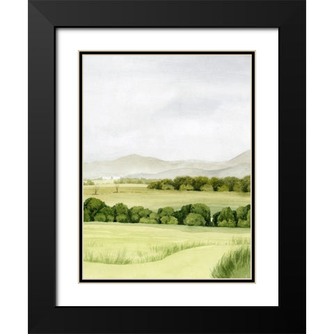 Lush Farmland II Black Modern Wood Framed Art Print with Double Matting by Popp, Grace