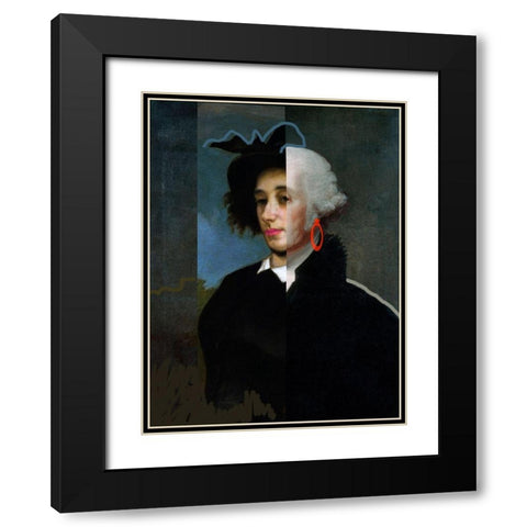 Cheeky Master George Black Modern Wood Framed Art Print with Double Matting by Vess, June Erica