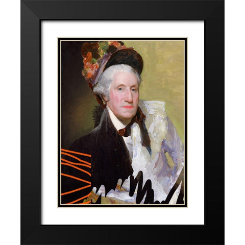 Cheeky Master Founding Female Black Modern Wood Framed Art Print with Double Matting by Vess, June Erica