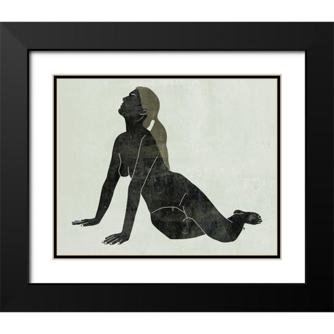 Folded Figure IV Black Modern Wood Framed Art Print with Double Matting by Wang, Melissa