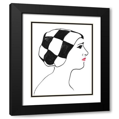 Blossom III Black Modern Wood Framed Art Print with Double Matting by Wang, Melissa