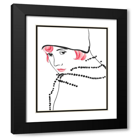 Blossom IV Black Modern Wood Framed Art Print with Double Matting by Wang, Melissa