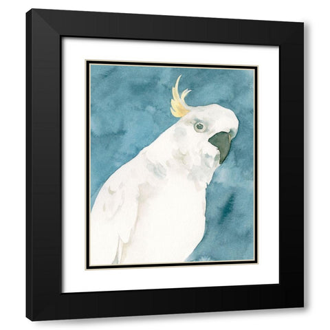 Cockatoo Portrait I Black Modern Wood Framed Art Print with Double Matting by Caroline, Emma