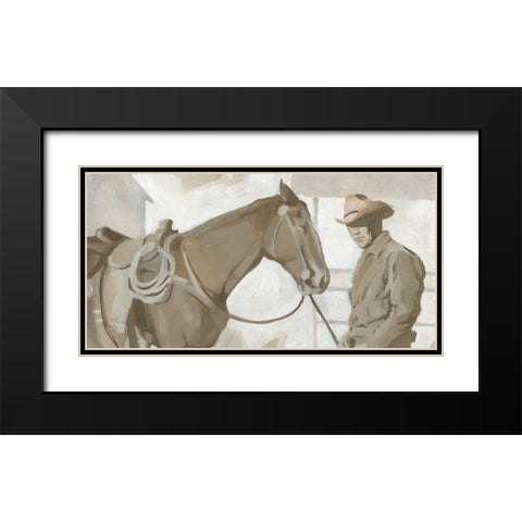 Work Friends I Black Modern Wood Framed Art Print with Double Matting by Green, Jacob