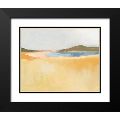 Ochre Seaside I Black Modern Wood Framed Art Print with Double Matting by Barnes, Victoria