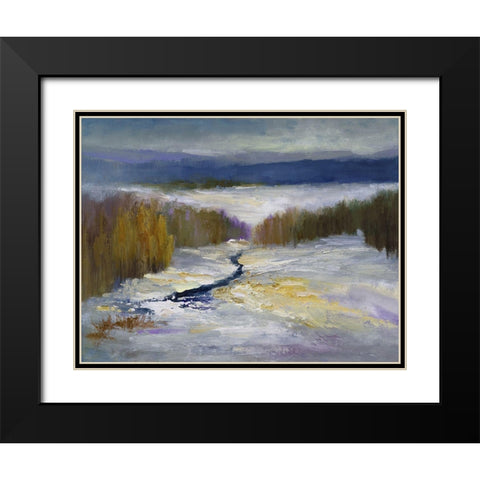 Winter I Black Modern Wood Framed Art Print with Double Matting by Finch, Sheila