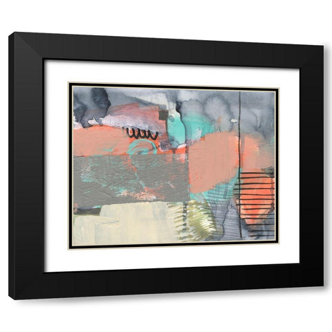 Over-Under And Through II Black Modern Wood Framed Art Print with Double Matting by Goldberger, Jennifer