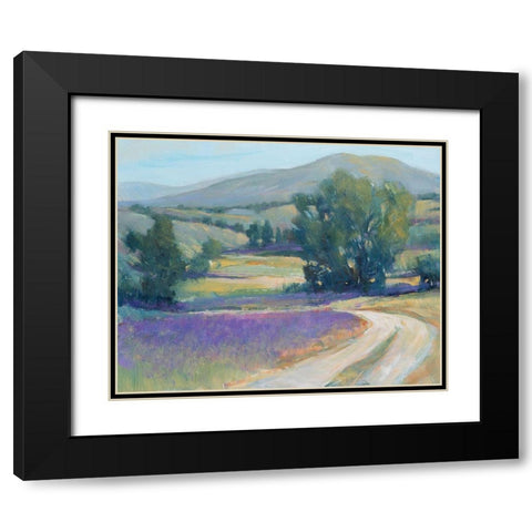 Lavender Meadow I Black Modern Wood Framed Art Print with Double Matting by OToole, Tim