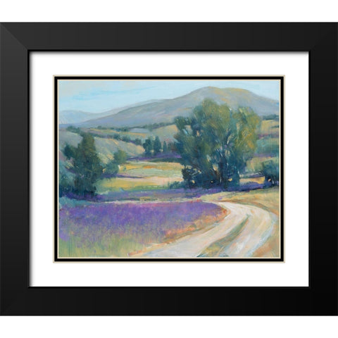 Lavender Meadow I Black Modern Wood Framed Art Print with Double Matting by OToole, Tim