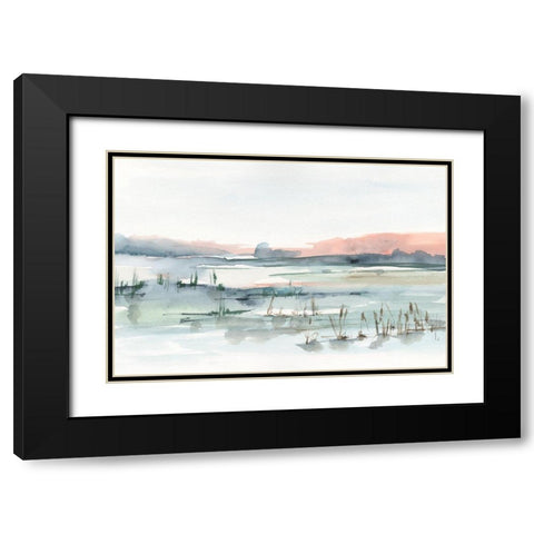 Marsh Cattails II Black Modern Wood Framed Art Print with Double Matting by Harper, Ethan