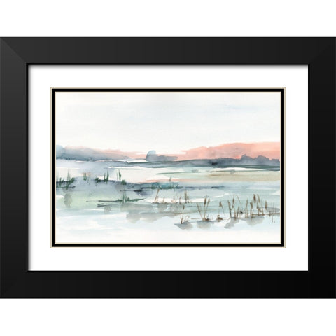 Marsh Cattails II Black Modern Wood Framed Art Print with Double Matting by Harper, Ethan
