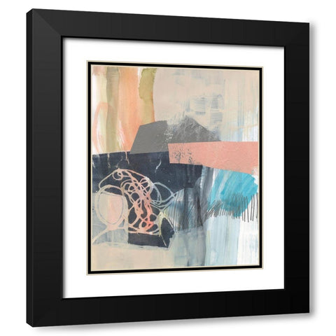 Reductive II Black Modern Wood Framed Art Print with Double Matting by Goldberger, Jennifer