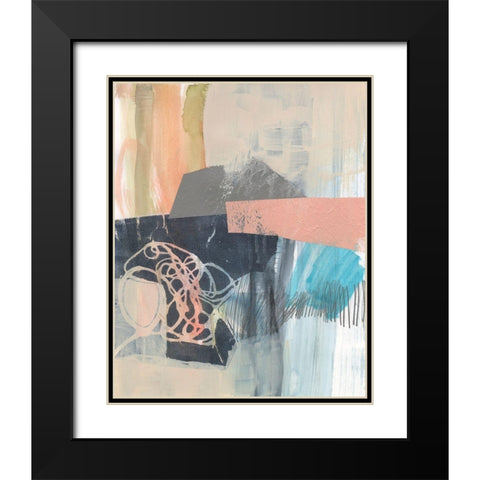 Reductive II Black Modern Wood Framed Art Print with Double Matting by Goldberger, Jennifer