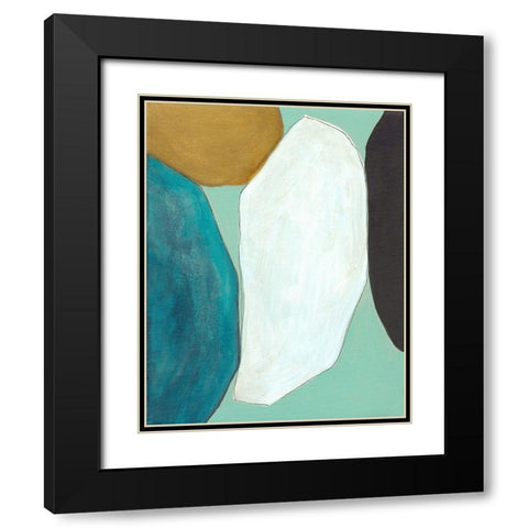 Boulder II Black Modern Wood Framed Art Print with Double Matting by Fuchs, Jodi