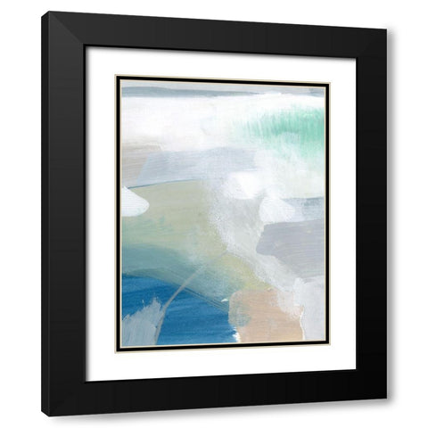 Sage and Pebbles I Black Modern Wood Framed Art Print with Double Matting by Popp, Grace