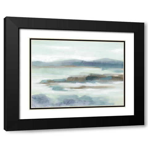 Soft Shores I Black Modern Wood Framed Art Print with Double Matting by Vess, June Erica