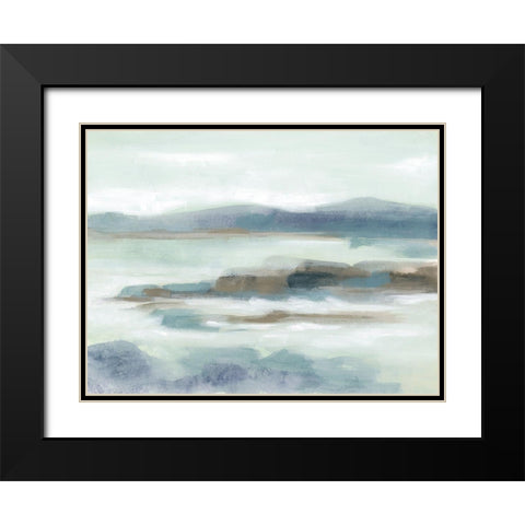 Soft Shores I Black Modern Wood Framed Art Print with Double Matting by Vess, June Erica