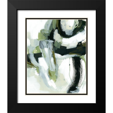 Green Onyx I Black Modern Wood Framed Art Print with Double Matting by Vess, June Erica