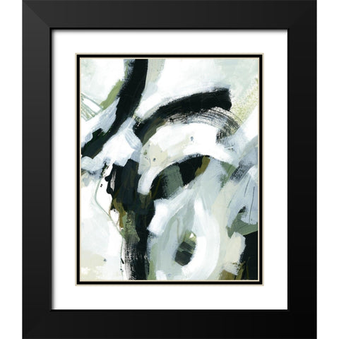 Green Onyx II Black Modern Wood Framed Art Print with Double Matting by Vess, June Erica