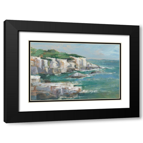White Sea Cliffs I Black Modern Wood Framed Art Print with Double Matting by Harper, Ethan