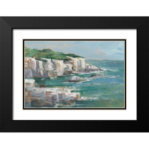 White Sea Cliffs I Black Modern Wood Framed Art Print with Double Matting by Harper, Ethan