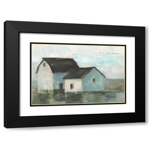 Barn at Sunset II Black Modern Wood Framed Art Print with Double Matting by Harper, Ethan
