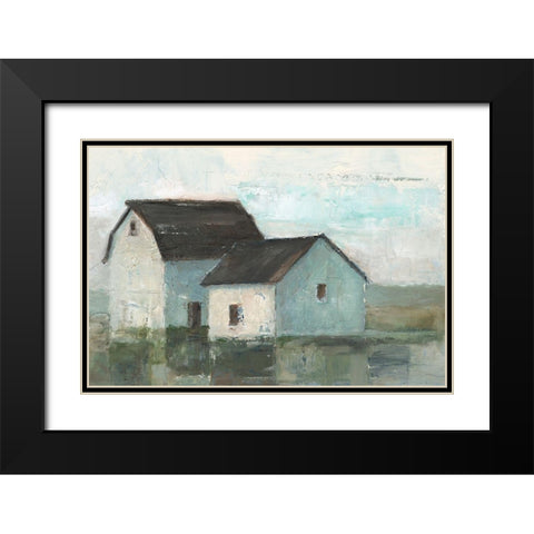 Barn at Sunset II Black Modern Wood Framed Art Print with Double Matting by Harper, Ethan
