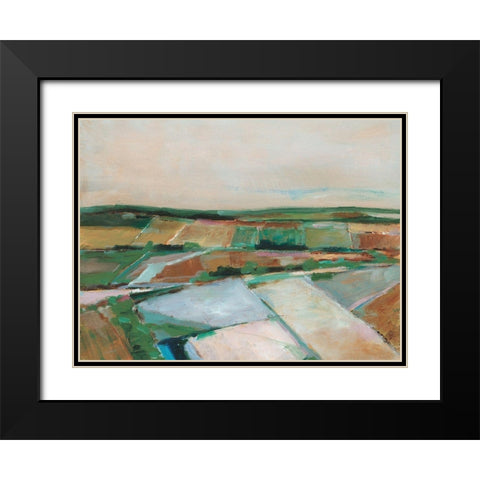 Pastel Fields II Black Modern Wood Framed Art Print with Double Matting by Harper, Ethan
