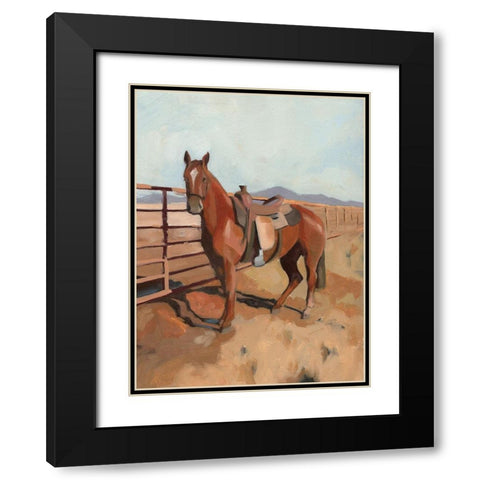 Range Horse II Black Modern Wood Framed Art Print with Double Matting by Green, Jacob