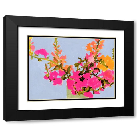 Saturated Spring Blooms II Black Modern Wood Framed Art Print with Double Matting by Barnes, Victoria