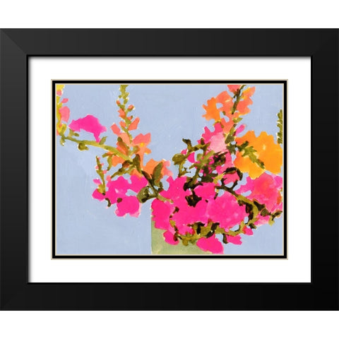 Saturated Spring Blooms II Black Modern Wood Framed Art Print with Double Matting by Barnes, Victoria