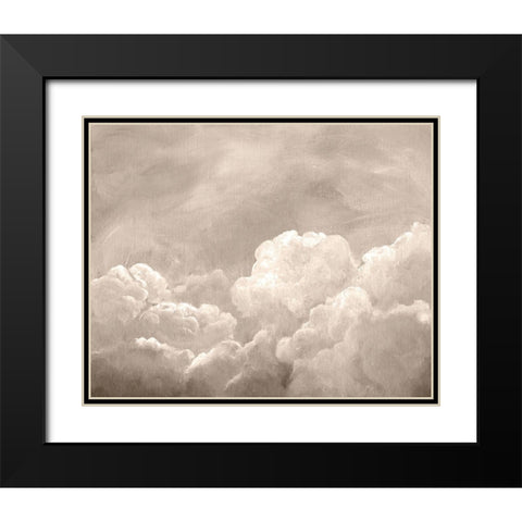 Painted Clouds I Black Modern Wood Framed Art Print with Double Matting by Chandler, Sharon