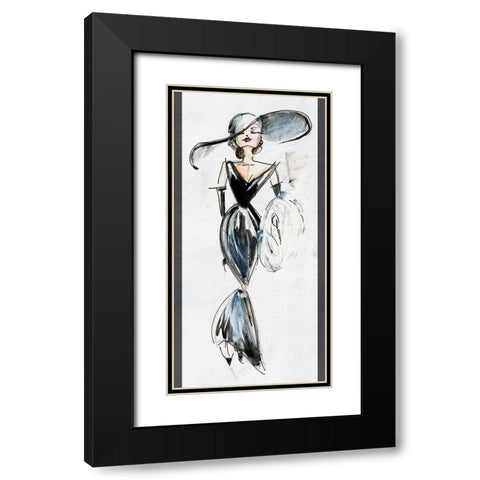 Fashion Une Black Modern Wood Framed Art Print with Double Matting by Fagalde, Jarman