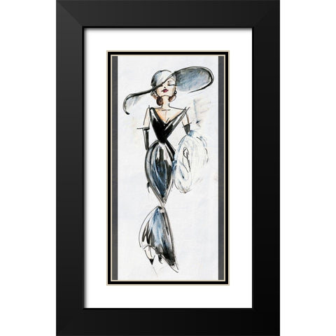 Fashion Une Black Modern Wood Framed Art Print with Double Matting by Fagalde, Jarman