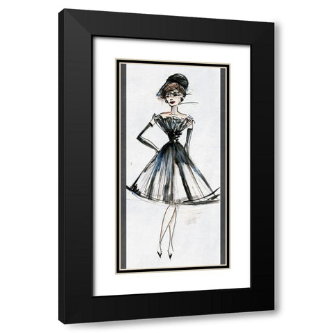 Fashion Trois Black Modern Wood Framed Art Print with Double Matting by Fagalde, Jarman