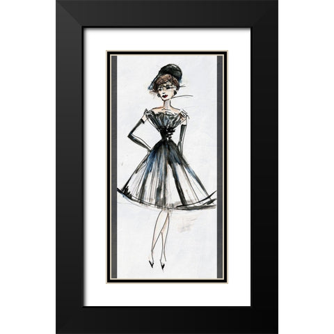 Fashion Trois Black Modern Wood Framed Art Print with Double Matting by Fagalde, Jarman