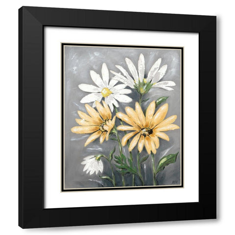 Summer Daisies II Black Modern Wood Framed Art Print with Double Matting by Reynolds, Jade