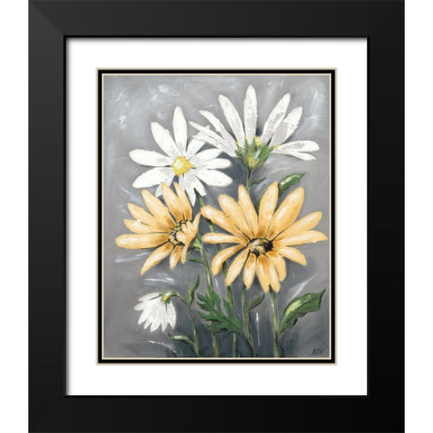 Summer Daisies II Black Modern Wood Framed Art Print with Double Matting by Reynolds, Jade