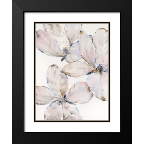 Soft Wind Flowers I Black Modern Wood Framed Art Print with Double Matting by OToole, Tim