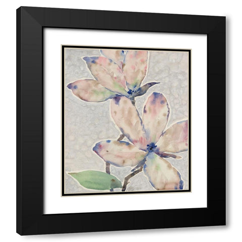 Blossom Study I Black Modern Wood Framed Art Print with Double Matting by OToole, Tim