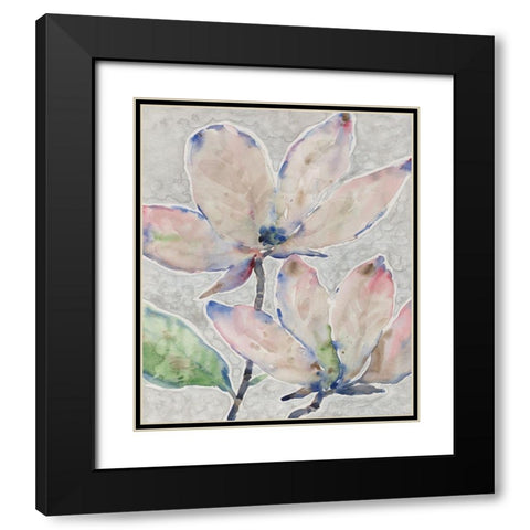 Blossom Study II Black Modern Wood Framed Art Print with Double Matting by OToole, Tim