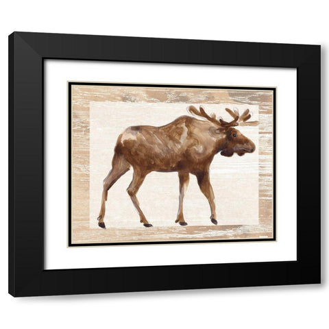 Rustic Barnwood Animals I Black Modern Wood Framed Art Print with Double Matting by Vess, June Erica